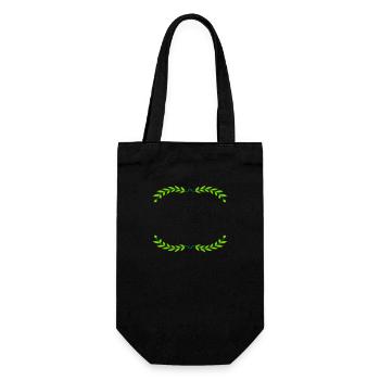 Illustration des feuilles de la baie de cadre - Sac à bouteille - noir - Devant