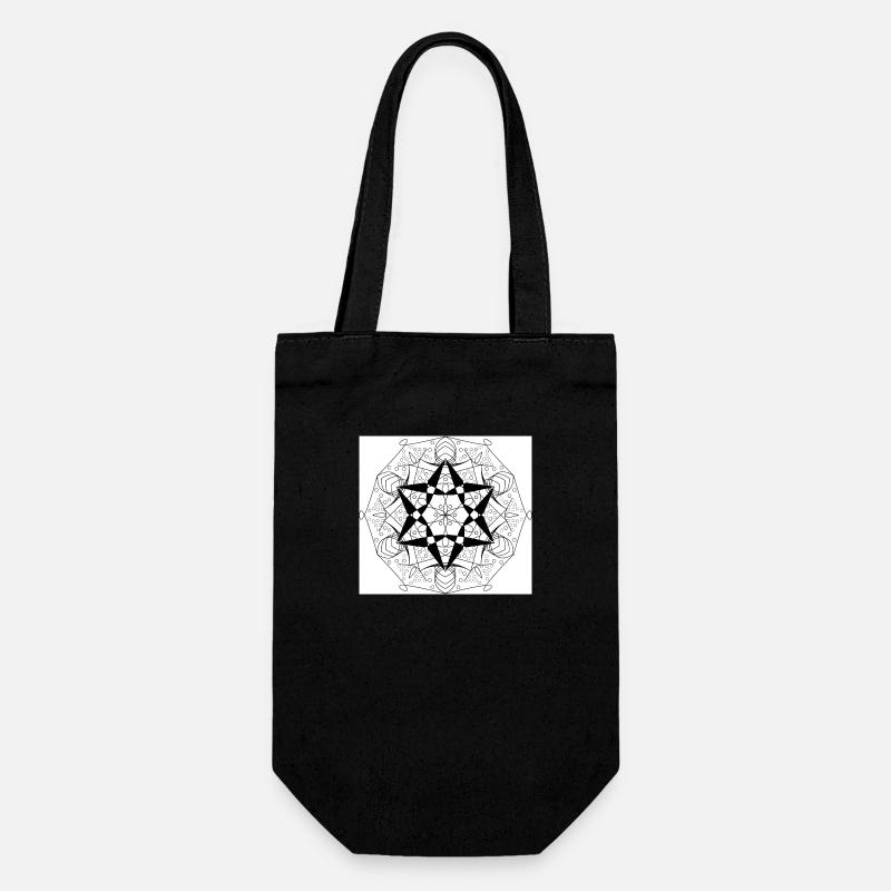 Mandala1 - Gift Bag for Bottles - black