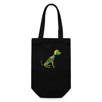 Colorful Skeleton Dog Halloween - Gift Bag for Bottles - black - Front