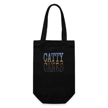 under the tree cat flag tshirts fun cat humor cool - Gift Bag for Bottles - black - Front