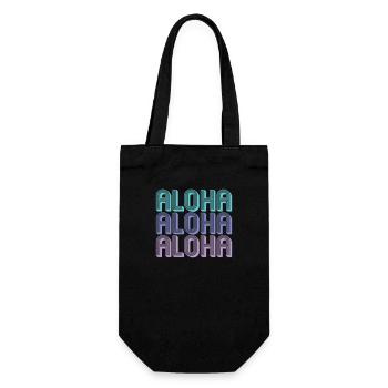 Aloha Aloha Aloha | Farben änderbar | Aloha Shirt - Geschenkbeutel für Flaschen - Schwarz - Vorne