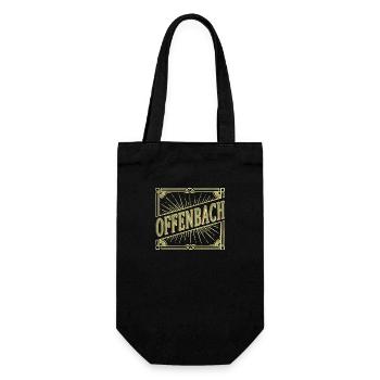 Offenbach Deutschland Stadt Schrift Vintage Retro - Geschenkbeutel für Flaschen - Schwarz - Vorne