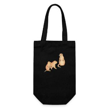 Chiens de prairie - Sac à bouteille - noir - Devant