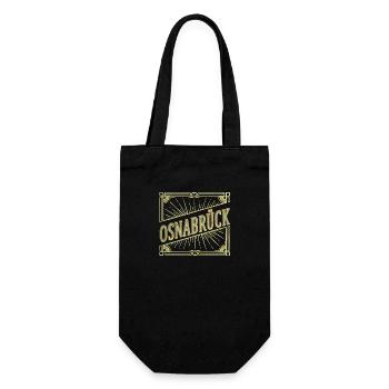 Osnabrück Deutschland Stadt Schrift Vintage Retro - Geschenkbeutel für Flaschen - Schwarz - Vorne