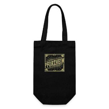Pforzheim Germany City Font Vintage Retro - Gift Bag for Bottles - black - Front