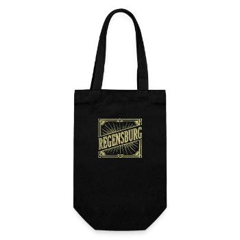 Regensburg Germany City Font Vintage Retro - Gift Bag for Bottles - black - Front