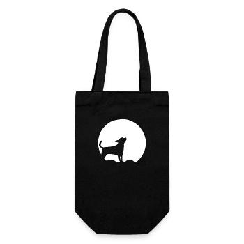Hund Dog - Geschenkbeutel für Flaschen - Schwarz - Vorne