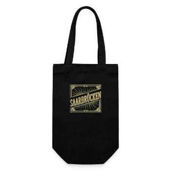 Saarbrücken Deutschland Stadt Vintage Retro - Geschenkbeutel für Flaschen - Schwarz - Vorne