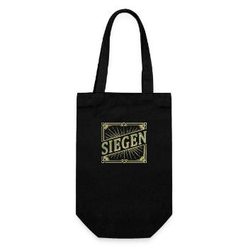 Siegen Germany City Font Vintage Retro - Gift Bag for Bottles - black - Front