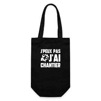 J’peux pas j’ai chantier - Sac à bouteille - noir - Devant