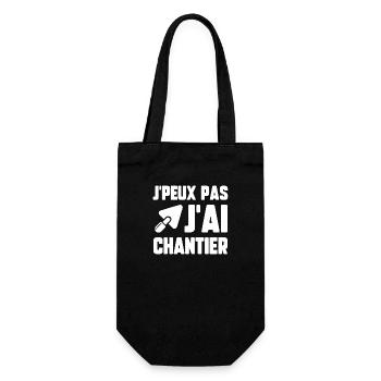 J’peux pas j’ai chantier - Sac à bouteille - noir - Devant