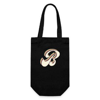 letter b - Gift Bag for Bottles - black - Front