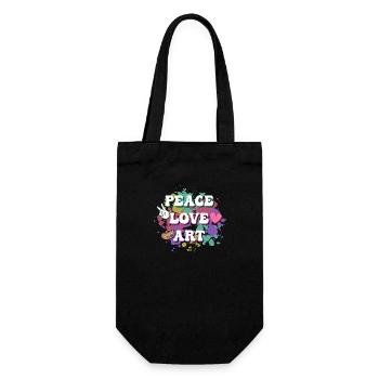 Peace Love Art Education Professeur d’art - Sac à bouteille - noir - Devant