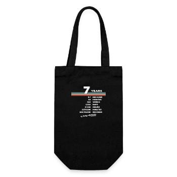 7th Birthday Vintage 7 Years Old Retro 84 Months - Gift Bag for Bottles - black - Front