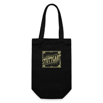 Stuttgart Germany City Font Vintage Retro - Gift Bag for Bottles - black - Front