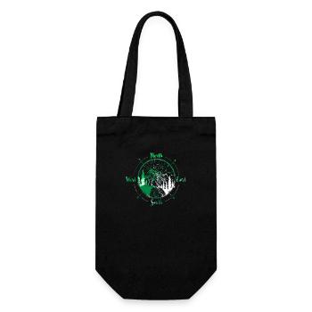 Mystic Mountain Mandala yoga boho flower freedom - Gift Bag for Bottles - black - Front