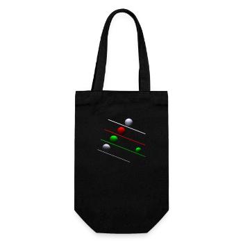 Spielerei mit Kugeln -03- - Geschenkbeutel für Flaschen - Schwarz - Vorne