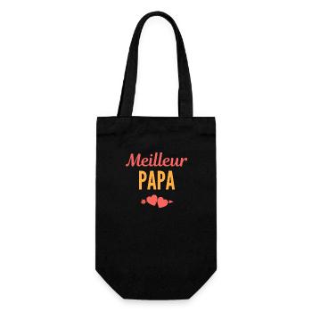 Meilleur Papa - Sac à bouteille - noir - Devant