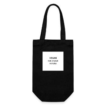VEGAN LOVE - Gift Bag for Bottles - black - Front