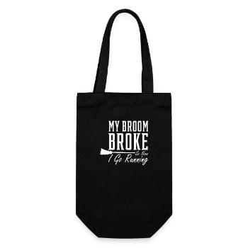 My Broom Broke - Mother's Day Funny Gift - Gift Bag for Bottles - black - Front