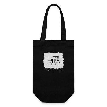 Motorhome Camping Camper Campsite - Gift Bag for Bottles - black - Front
