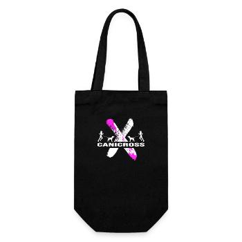 Canicross dogrun canicross-girl laufen mit Hund - Geschenkbeutel für Flaschen - Schwarz - Vorne