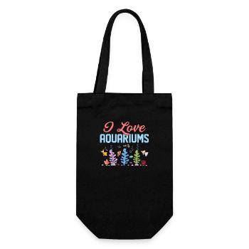 I Love Aquariums Aquarium Owner Fish Keeping - Gift Bag for Bottles - black - Front