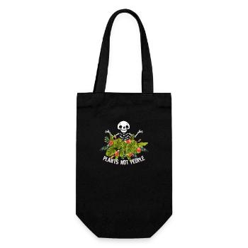 Plants - not people - Geschenkbeutel für Flaschen - Schwarz - Vorne
