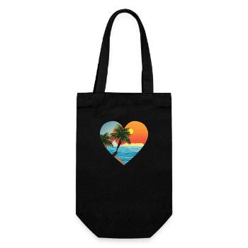 Palm Island Summer Holiday Sun Palm Beach - Gift Bag for Bottles - black - Front