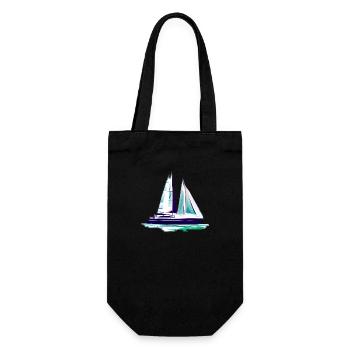 Sailing Ship Sailing Sailing Sailing Sailing Boat - Gift Bag for Bottles - black - Front
