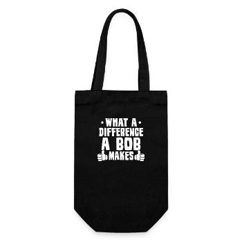 Was für einen Unterschied ein Bob macht - Geschenkbeutel für Flaschen - Schwarz - Vorne