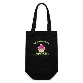 My Stomach Says Cupcakes - Gift Bag for Bottles - black - Front