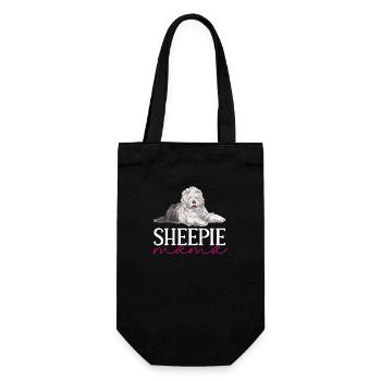 Old English Sheepdog Sheepie Bobtail - Gift Bag for Bottles - black - Front