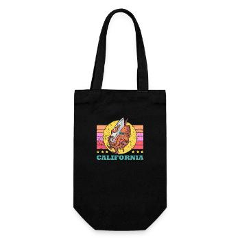 Summer Surfing Board Water Sports Octopus Holiday - Gift Bag for Bottles - black - Front