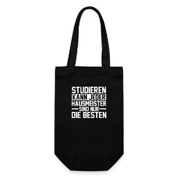 Hauswart Haustechniker Hausmeister - Geschenkbeutel für Flaschen - Schwarz - Vorne