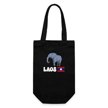Laos Lao Drapeau Laotien éléphant Lao I cadeau - Sac à bouteille - noir - Devant