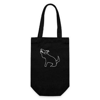 Wolf Animal - Gift Bag for Bottles - black - Front