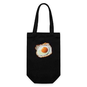 Fried egg - Gift Bag for Bottles - black - Front