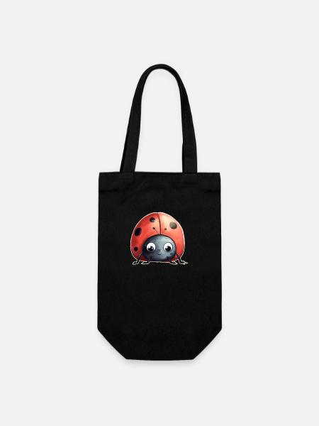 Marienkäfer - Geschenkbeutel für Flaschen - Schwarz