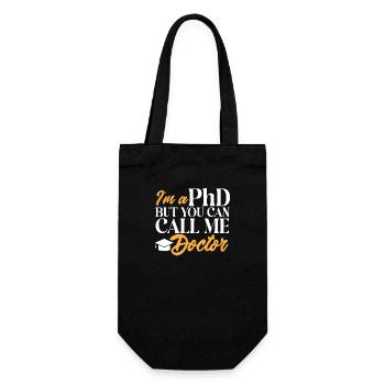 PhD Graduate Doktorgrad Ph.D. Promotion - Geschenkbeutel für Flaschen - Schwarz - Vorne