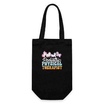 Physiotherapie Kinderphysiotherapeutin - Geschenkbeutel für Flaschen - Schwarz - Vorne