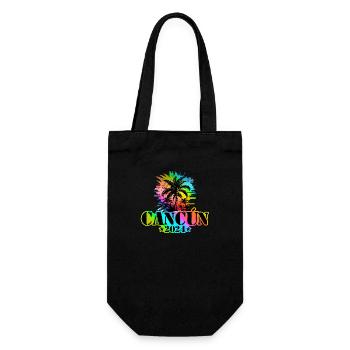 Cancun 2024 Holiday Colorful - Gift Bag for Bottles - black - Front