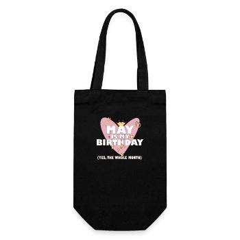 Mai est mon anniversaire Oui Tout le mois Né en mai - Sac à bouteille - noir - Devant