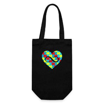 Autism Infinity Love For Autistic Kid Cute Autism - Geschenkbeutel für Flaschen - Schwarz - Vorne