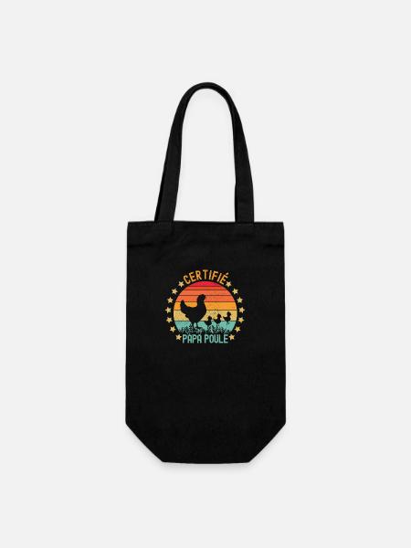 meilleur papa Certifié papa poule - Sac à bouteille - noir