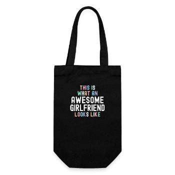 This Is What An Awesome Girlfriend Looks Like - - Gift Bag for Bottles - black - Front