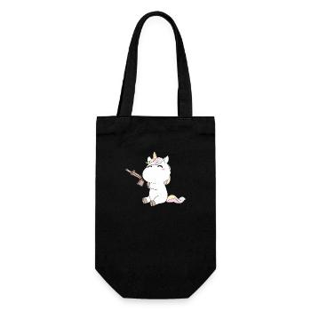 petite licorne fun et mignone - Sac à bouteille - noir - Devant
