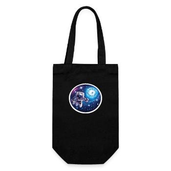 Astronaut in space - Gift Bag for Bottles - black - Front