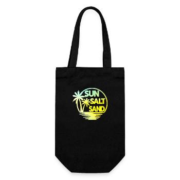 Sun Salt Sand - Geschenkbeutel für Flaschen - Schwarz - Vorne