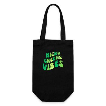 MICROGREENS VIBES | Urban Farmer Micro Gardening - Gift Bag for Bottles - black - Front